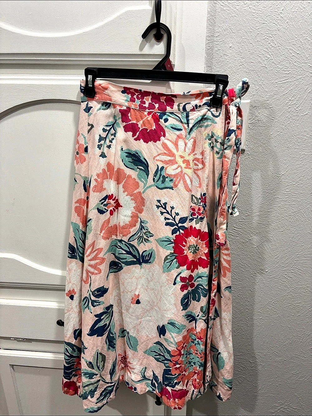 Floral Midi Skirt in Pink & Multicolor